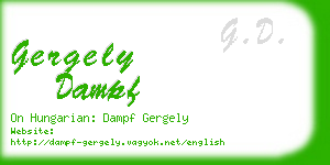 gergely dampf business card